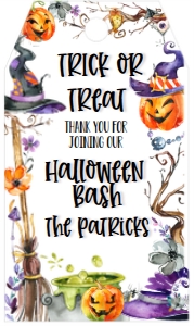 Halloween Border Bash Favor Tag: Halloween Border Bash