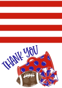 Birthday Football Game Time Red Blue Thank You: Birthday Football Game Time Set