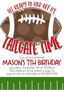 Birthday Tailgate Time Red Grey: Birthday Tailgate Time Red Grey