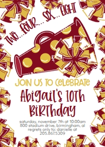 Birthday Cheer Maroon Gold: Birthday Cheer Set
