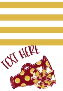 Birthday Cheer Maroon Gold Food Tent: Birthday Cheer Set