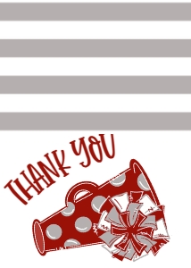 Birthday Cheer Crimson Grey Thank You: Birthday Cheer Set