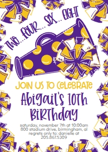 Birthday Cheer Purple Gold: Birthday Cheer Set