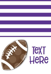 Birthday Tailgate Time Purple Gold Food Tent: Birthday Tailgate Time Purple Gold