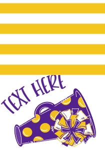 Birthday Cheer Purple Gold Food Tent: Birthday Cheer Set