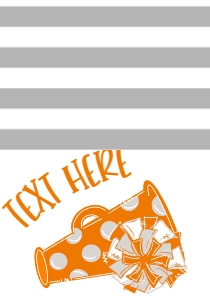 Birthday Cheer Orange Grey Food Tent: Birthday Cheer Set