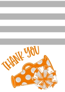 Birthday Cheer Orange Grey Thank You: Birthday Cheer Set