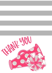 Birthday Cheer Pink Grey Thank You: Birthday Cheer Set