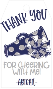 Birthday Cheer Navy Grey Favor Tag: Birthday Cheer Set