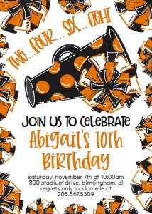 Birthday Cheer Black Orange: Birthday Cheer Set