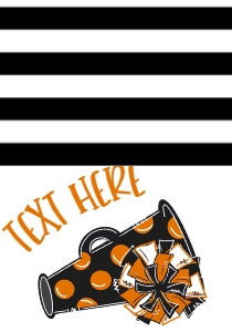 Birthday Cheer Black Orange Food Tent: Birthday Cheer Set