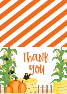 Fall Birthday Corn Maze Pumpkins Hay Thank You: Birthday Fall Corn Maze Pumpkins Hay