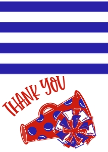 Birthday Cheer Red Blue Thank You: Birthday Cheer Set