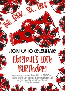 Birthday Cheer Red Black: Birthday Cheer Set