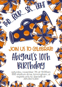 Birthday Cheer Navy Orange: Birthday Cheer Set