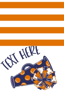 Birthday Cheer Navy Orange Food Tent: Birthday Cheer Set