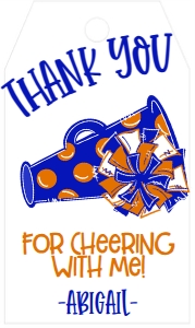 Birthday Cheer Blue Orange Favor Tag: Birthday Cheer Set