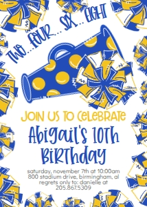 Birthday Cheer Blue Gold: Birthday Cheer Set