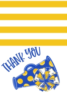 Birthday Cheer Blue Gold Thank You: Birthday Cheer Set