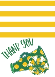 Birthday Cheer Green Gold Thank You: Birthday Cheer Set