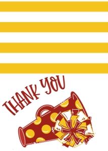 Birthday Cheer Crimson Gold Thank You: Birthday Cheer Set