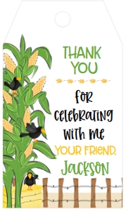 Fall Birthday Corn Maze Favor Tag: Birthday Fall Corn Maze