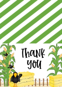 Fall Birthday Corn Maze Thank You: Birthday Fall Corn Maze
