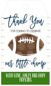 Baby Shower Football Invite Oh Boy Favor Tag: Baby Shower Football Invite Oh Boy