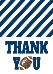 Baby Shower Football Invite Oh Boy Thank You: Baby Shower Football Invite Oh Boy