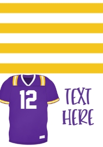 Birthday Football Game Time Purple Jersey Food Tent: Birthday Football Game Time Purple Jersey
