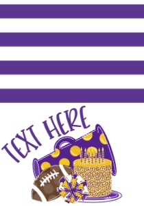 Birthday Football Game Time Purple Gold Cake Food Tent: Birthday Football Game Time Purple Gold Cake