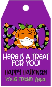 Halloween Boo Tag Pumpkin Mask Purple: Halloween Boo Tag Pumpkin Mask Purple