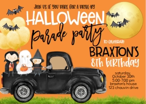 Halloween Truck 7x5 Party Parade: Halloween Truck 7x5 Party Parade