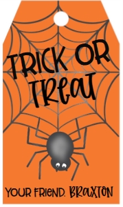 Halloween Spider Favor Tag: Halloween Spider Favor Tag