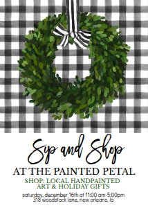 Christmas Wreath Sip & Shop: Christmas Wreath Sip & Shop