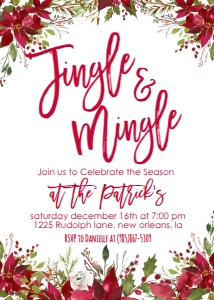 Christmas Jingle & Mingle Red Floral: Christmas Jingle & Mingle Red Floral