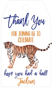 Birthday Tailgate Tiger AU Favor Tag: Birthday Tailgate Tiger AU