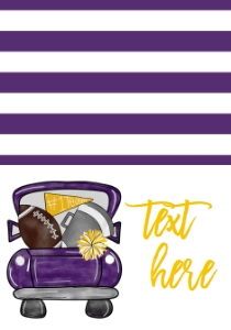 Birthday Football Purple Gold Truck Food Tent: Birthday Football Purple Gold Truck