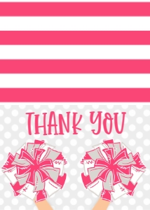 Birthday Cheer and Celebrate Pink Thank You: Birthday Cheer and Celebrate Pink