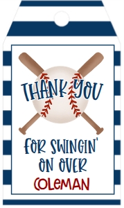 Birthday Baseball Bat X Favor Tag: Birthday Baseball Bat X