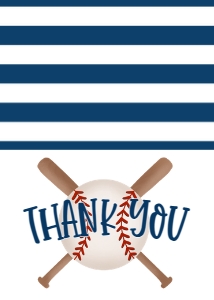 Birthday Baseball Bat X Thank You: Baby Shower Baseball Bat X