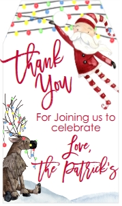 Christmas Jingle & Mingle Silly Santa Favor Tag: Christmas Jingle & Mingle Silly Santa