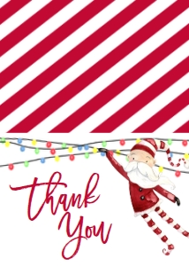 Christmas Jingle & Mingle Silly Santa Thank You: Christmas Jingle & Mingle Silly Santa