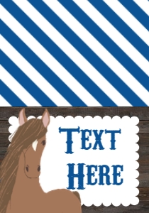 Birthday Horse Blue Food Tent: Birthday Horse Blue