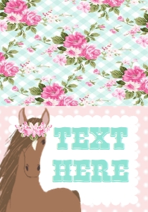 Birthday Horse Pink Dot Food Tent: Birthday Horse Pink Dot