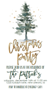Christmas Party Tree Text Invite: Christmas Party Tree Invite