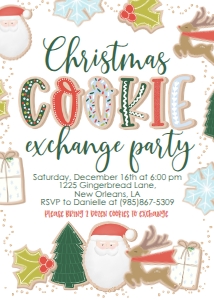 Christmas Cookie Exchange Invitation Farm: Christmas Cookie Exchange Invitation Farm