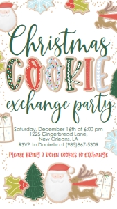 Christmas Cookie Exchange Invitation Farm Text Invite: Christmas Cookie Exchange Invitation Farm
