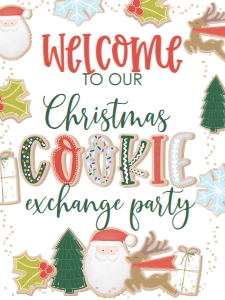 Christmas Cookie Exchange Invitation Farm Welcome Sign: Christmas Cookie Decorating Invitation Farm