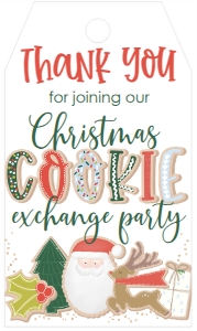 Christmas Cookie Exchange Invitation Farm Favor Tag: Christmas Cookie Decorating Invitation Farm